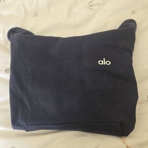 ALO Yoga Black Sweatshirt with Gold Logo